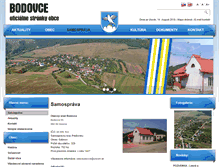 Tablet Screenshot of obecbodovce.sk